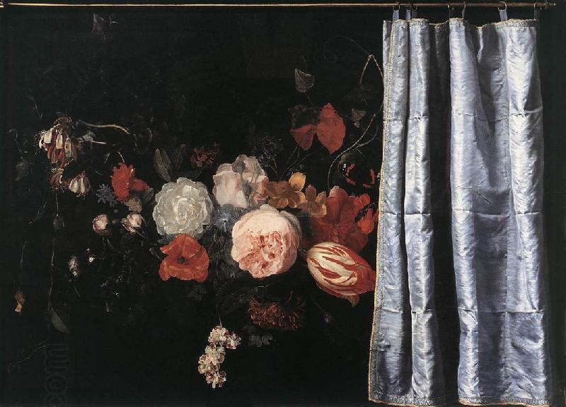 SPELT, Adrian van der Flower Still-Life with Curtain  uig China oil painting art